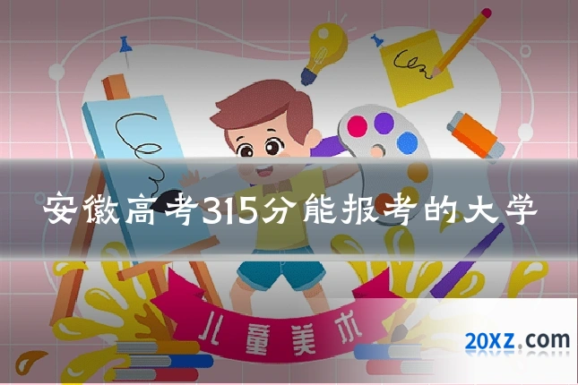安徽高考315分能报考的大学