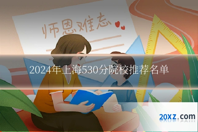 2024年上海530分院校推荐名单