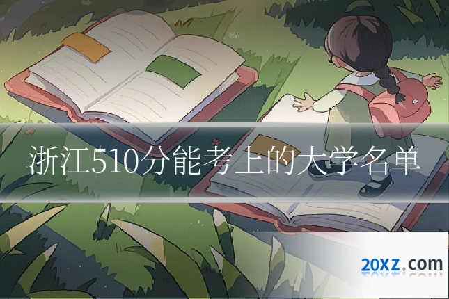 浙江510分能考上的大学名单