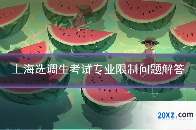 上海选调生考试专业限制问题解答