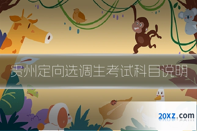 贵州定向选调生考试科目说明