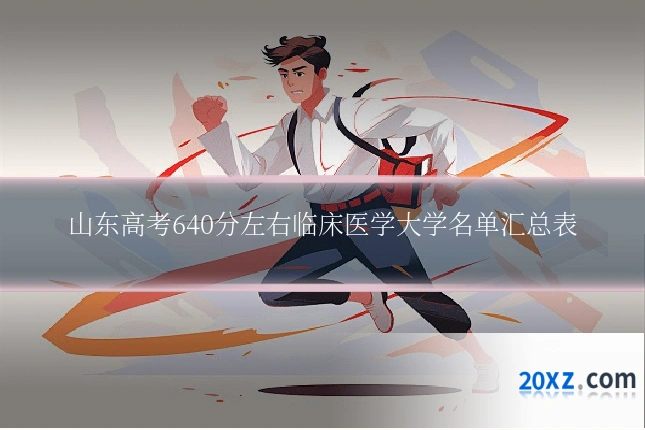 山东高考640分左右临床医学大学名单汇总表