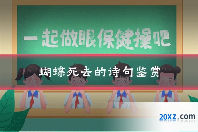 蝴蝶死去的诗句鉴赏