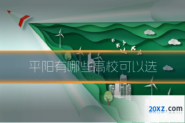 平阳有哪些高校可以选