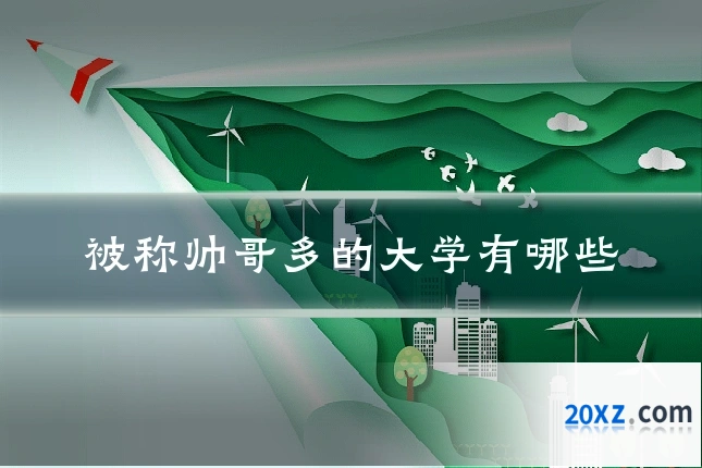 被称帅哥多的大学有哪些
