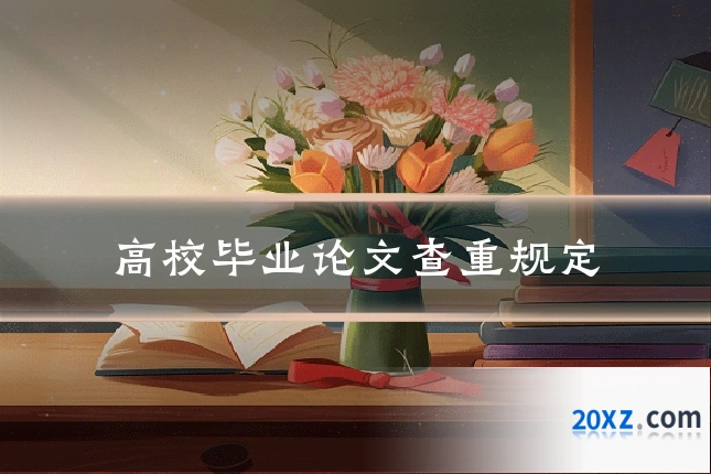 高校毕业论文查重规定