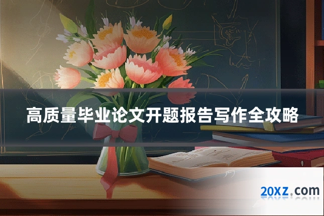 高质量毕业论文开题报告写作全攻略