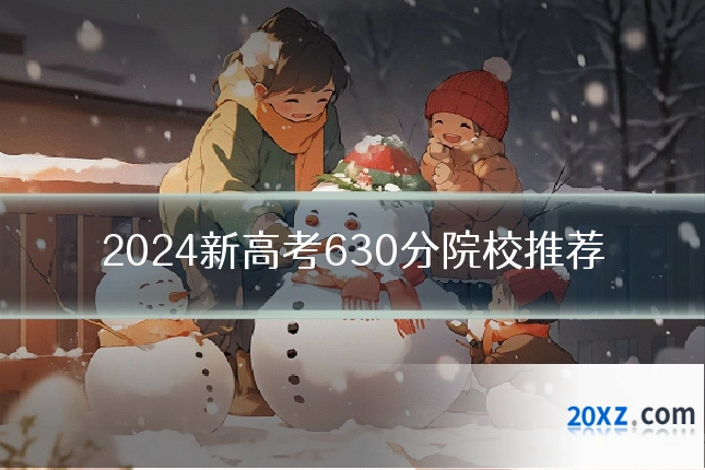 2024新高考630分院校推荐