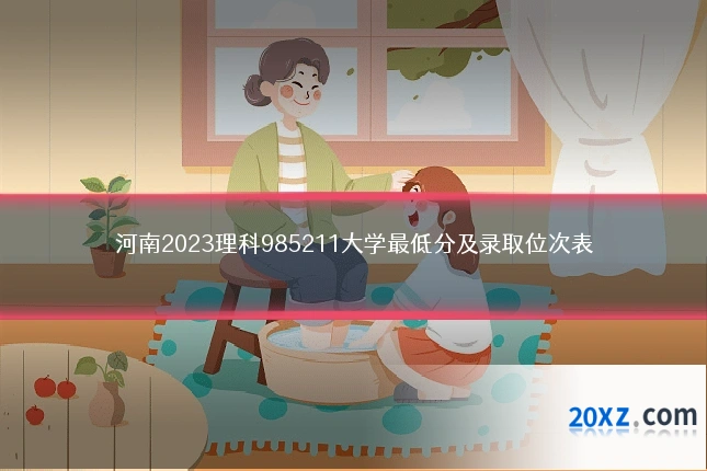 河南2023理科985211大学最低分及录取位次表