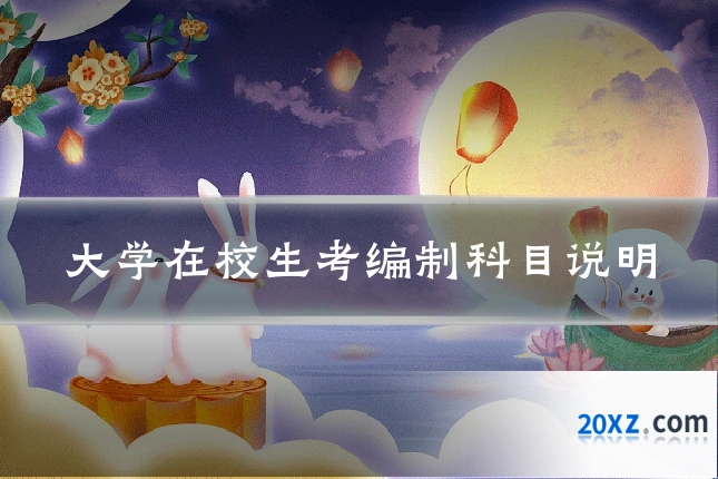 大学在校生考编制科目说明