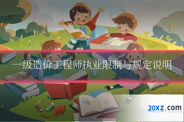 一级造价工程师执业限制与规定说明