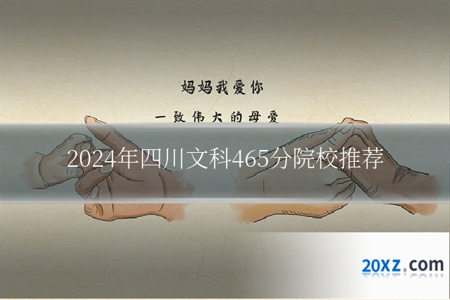 2024年四川文科465分院校推荐