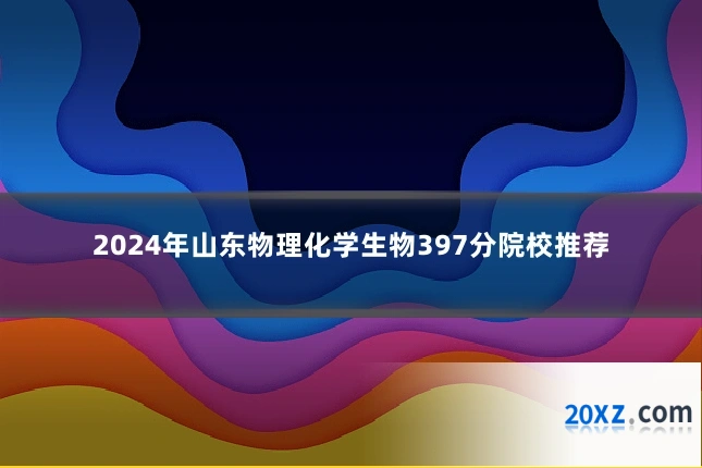 2024年山东物理化学生物397分院校推荐