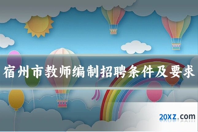 宿州市教师编制招聘条件及要求