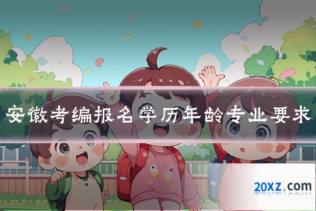 安徽考编报名学历年龄专业要求