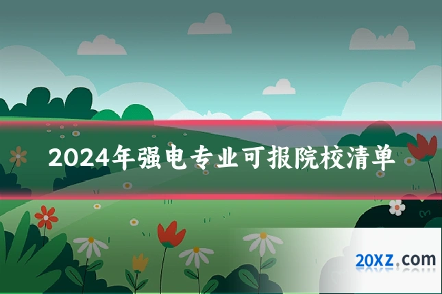 2024年强电专业可报院校清单