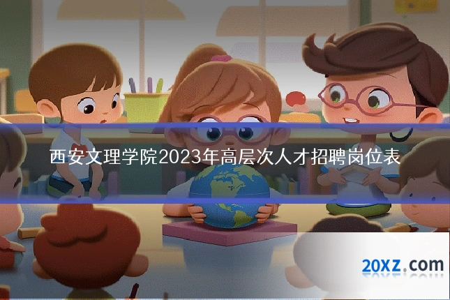 西安文理学院2023年高层次人才招聘岗位表