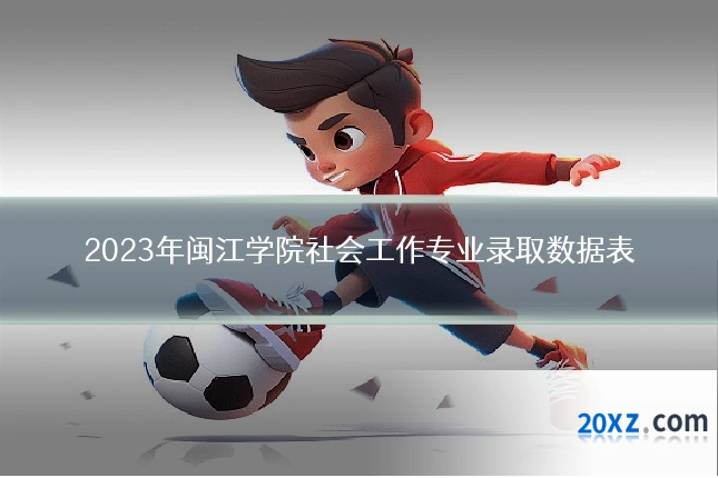 2023年闽江学院社会工作专业录取数据表