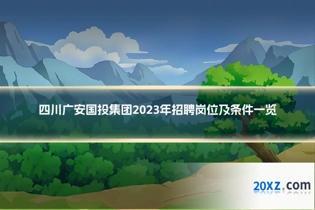 四川广安国投集团2023年招聘岗位及条件一览