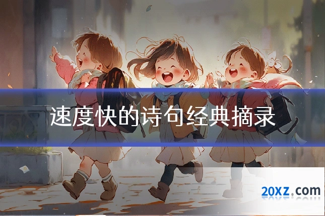 速度快的诗句经典摘录