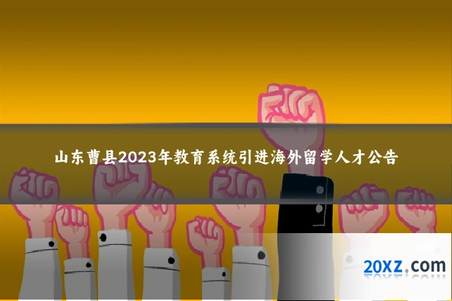 山东曹县2023年教育系统引进海外留学人才公告