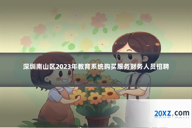 深圳南山区2023年教育系统购买服务财务人员招聘