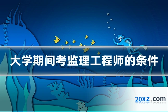 大学期间考监理工程师的条件