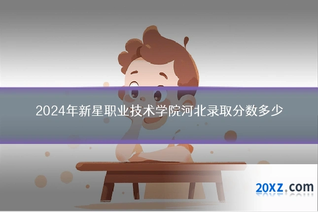 2024年新星职业技术学院河北录取分数多少