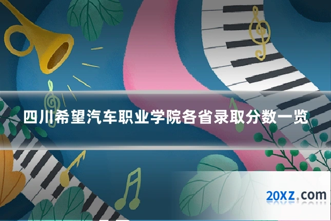 四川希望汽车职业学院各省录取分数一览