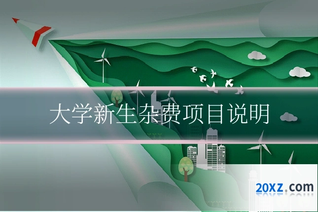 大学新生杂费项目说明