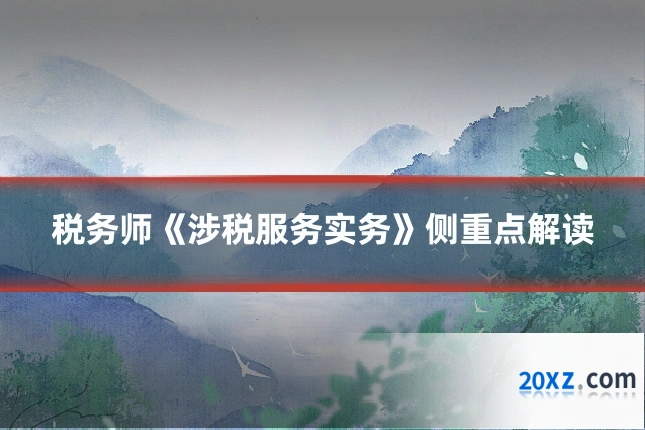 税务师《涉税服务实务》侧重点解读