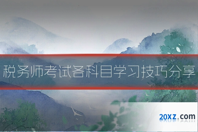 税务师考试各科目学习技巧分享