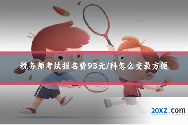 税务师考试报名费93元/科怎么交最方便