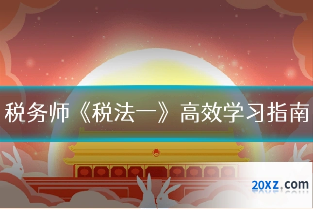 税务师《税法一》高效学习指南