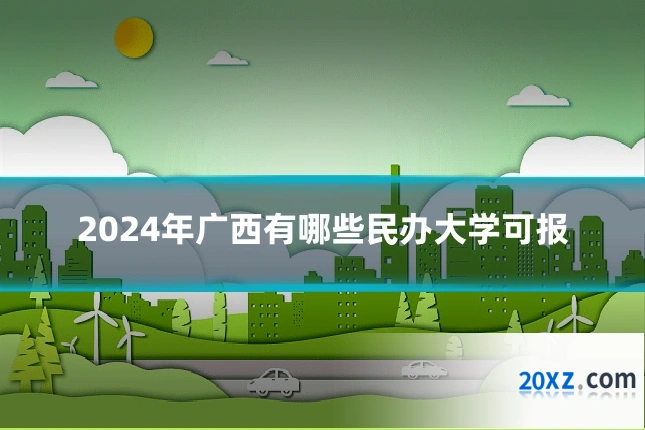 2024年广西有哪些民办大学可报