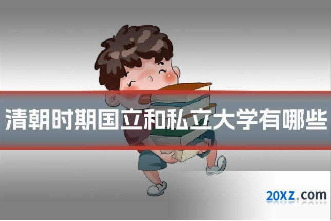 清朝时期国立和私立大学有哪些