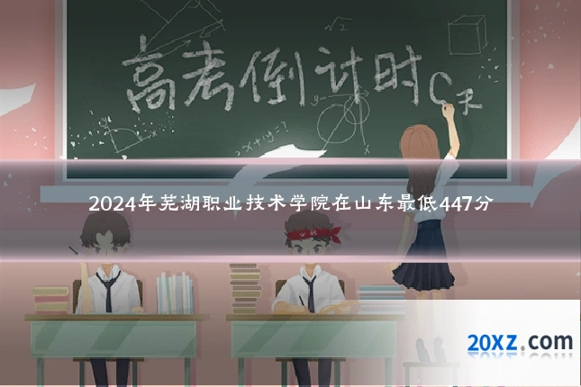 2024年芜湖职业技术学院在山东最低447分