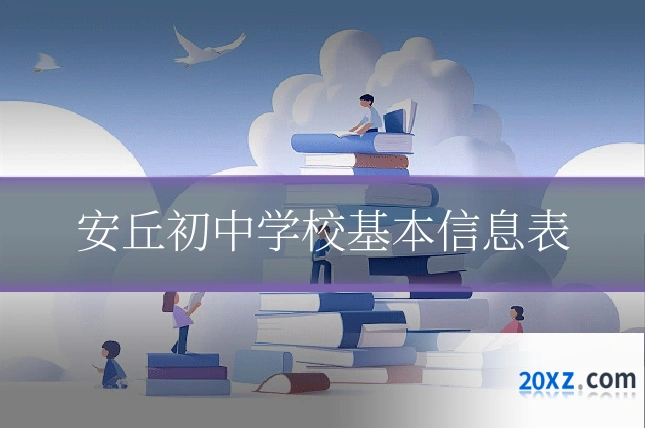 安丘初中学校基本信息表