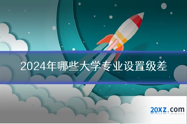 2024年哪些大学专业设置级差