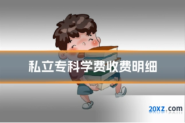 私立专科学费收费明细