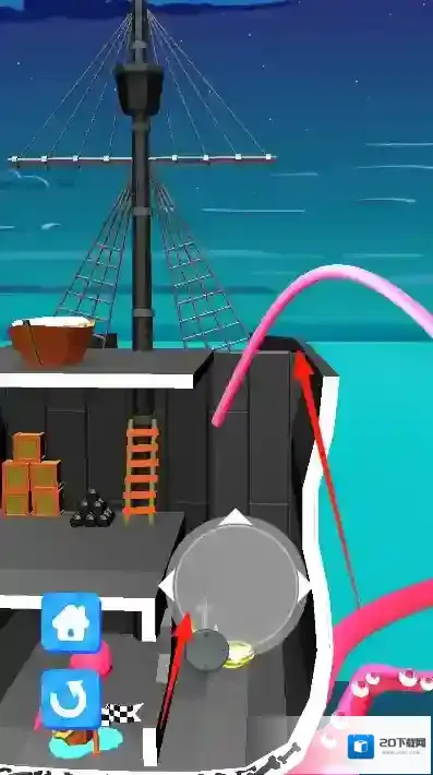 八爪鱼海怪船只