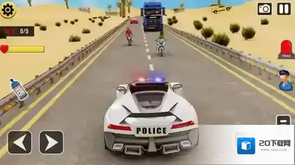 警车特技巨型坡道坡道