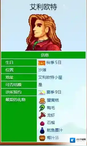 星露谷物语艾利欧特介绍