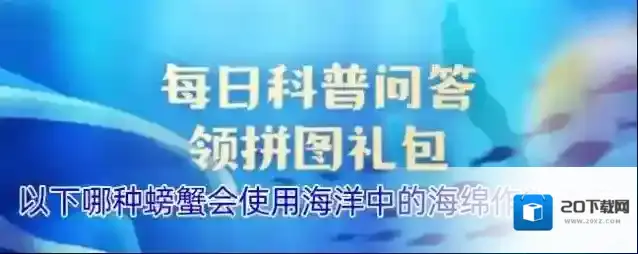 以下哪种螃蟹会使用海洋中的海绵作为伪装